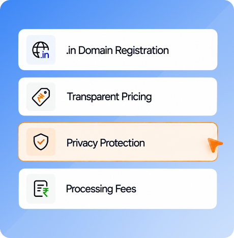 What does your .in domain pricing include? | MilesWeb India