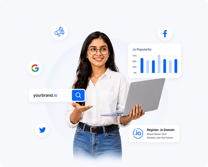 Register .io domain: brand name that sounds like the future | MilesWeb India