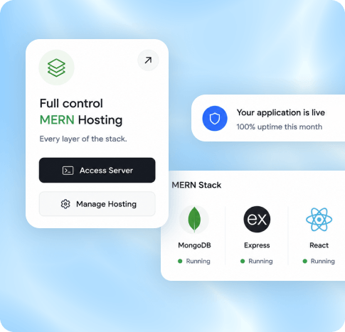 Full control Mern Hosting, every layer of the stack | MilesWeb India
