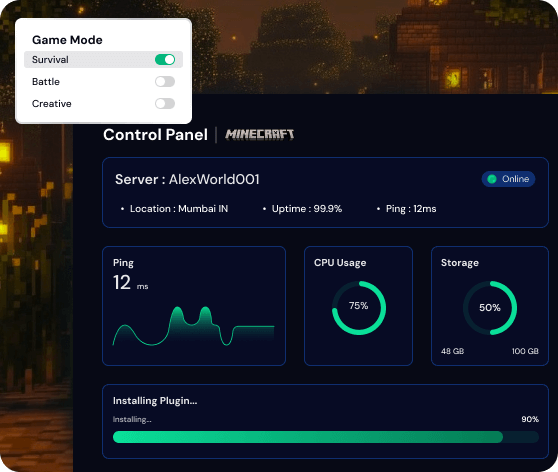 With us, your Minecraft world goes live in seconds | MilesWeb India