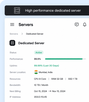 Dedicated Server | MilesWeb India Dedicated Server | MilesWeb India