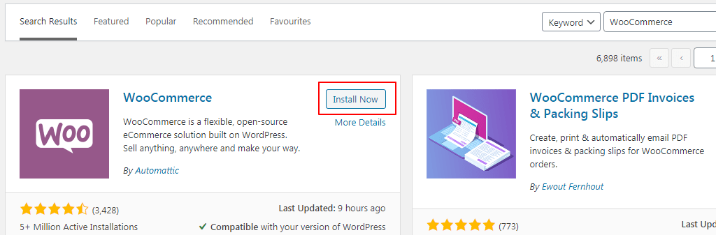 Install WooCommerce2