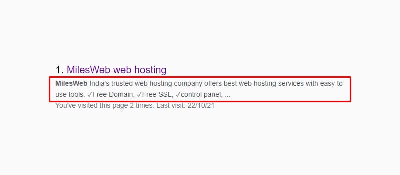 meta description example