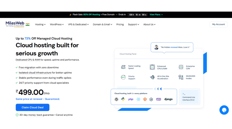 Cloud hosting built for serious growth