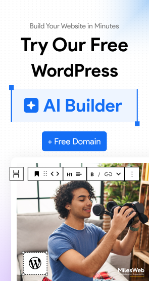 Try Our Free WordPress | MilesWeb India