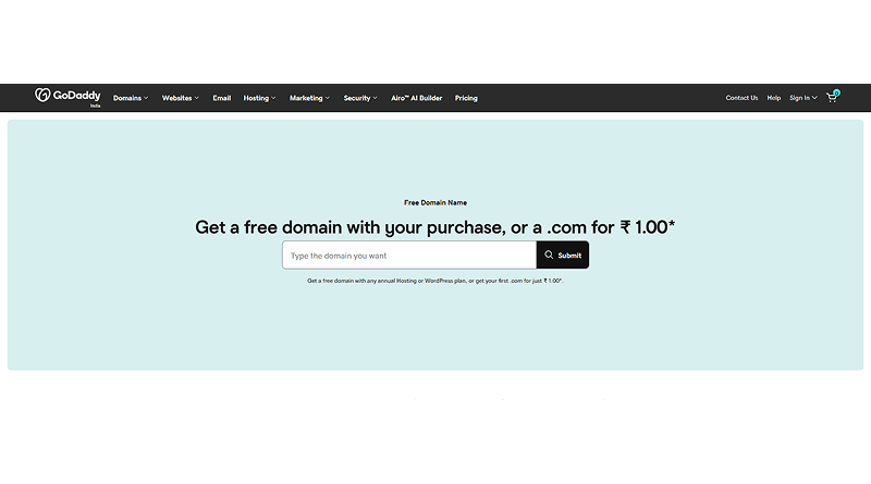 godaddy-free-domain-provider