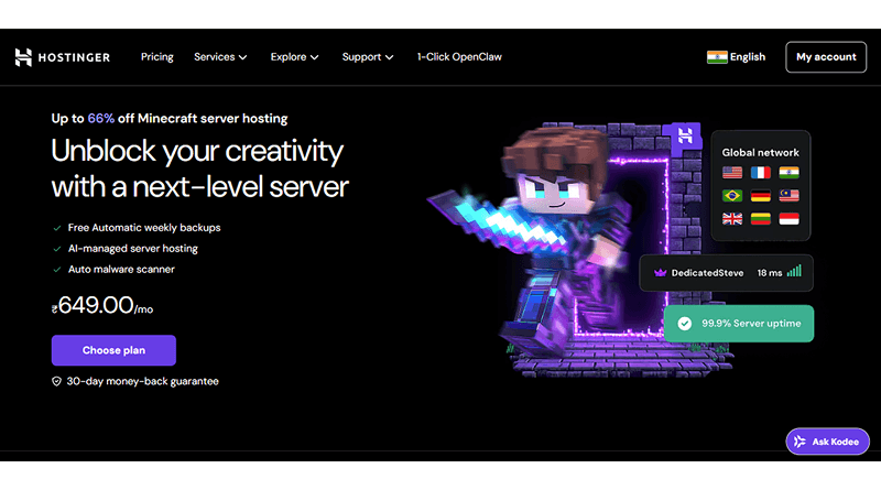 hostinger-minecraft-server-hosting