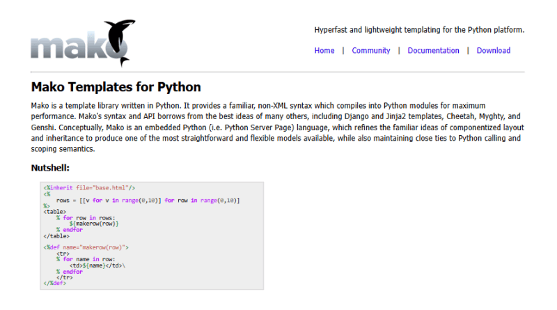 mako-python-template-engine