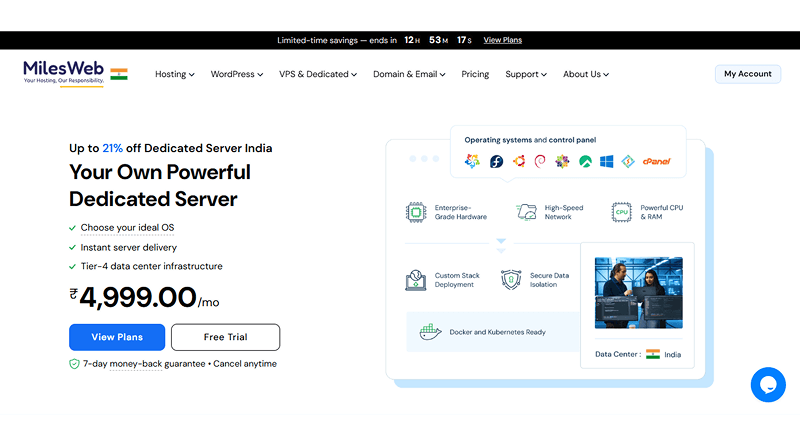 milesweb-free-dedicated-server-provider