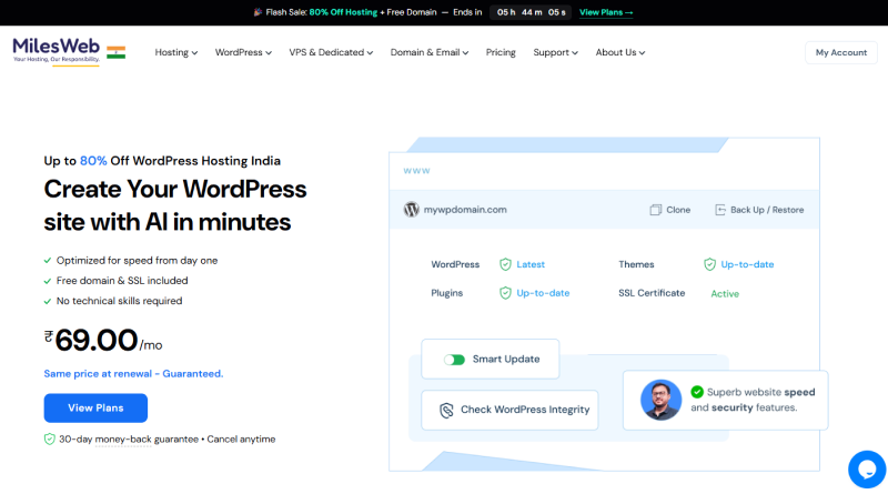milesweb-best-free-wordpress-hosting-provider