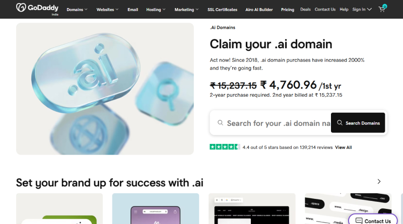 godaddy-ai-domain-name-provider