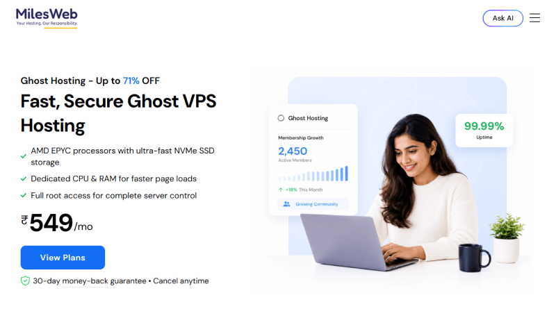 milesweb-ghost-vps
