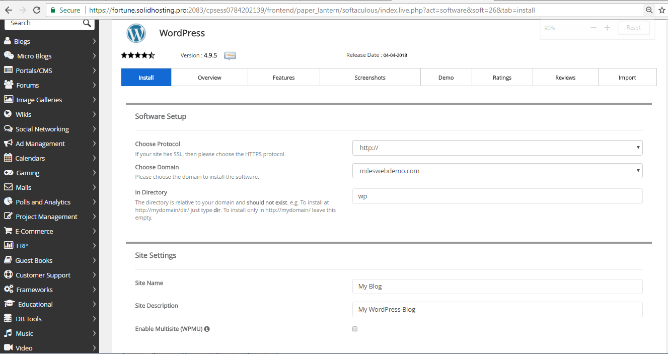 WORDPRESS install. WORDPRESS программа. WORDPRESS Скриншоты. Softaculous.