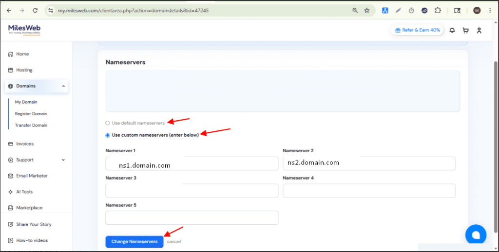customized-nameservers