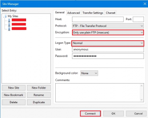 Filezilla transfer fail connection timed out free secure email cert comodo