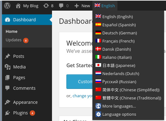 wordpress language plugin