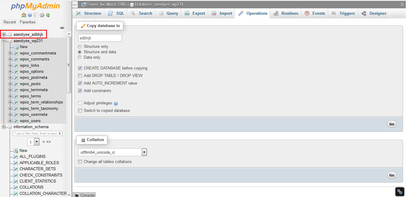 Learn to Use phpMyAdmin To Copy MySQL Database
