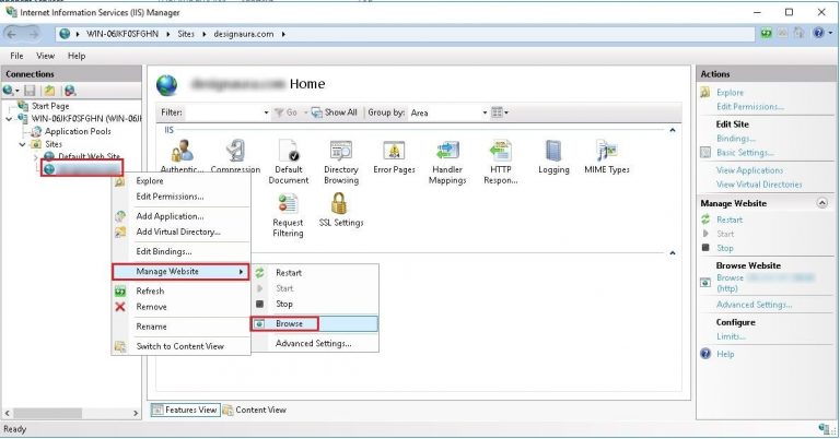 Set A Domain Name To IIS Internet Information Server On Windows Server