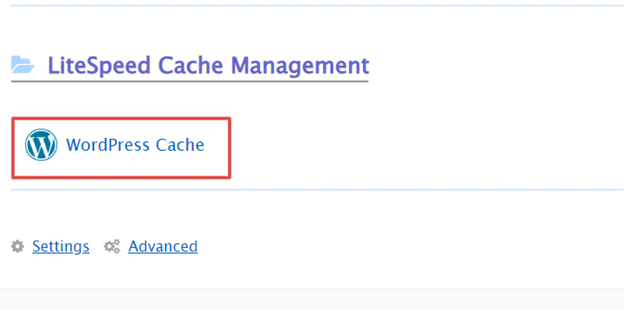 WordPress cache icon