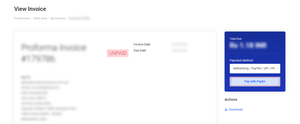 view invoice