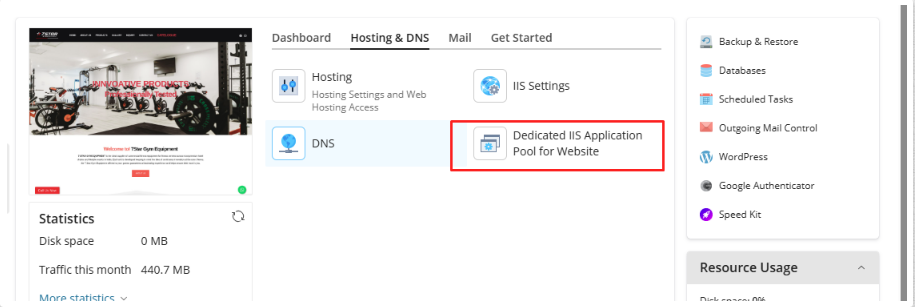 dedicated-iis-application-pool-for-website