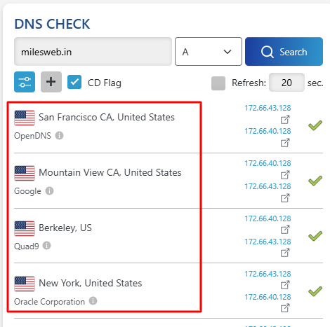 list-of-the-resolved-nameservers