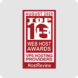 Top 10 VPS Hosting Providers Award by HostReview | MilesWeb India